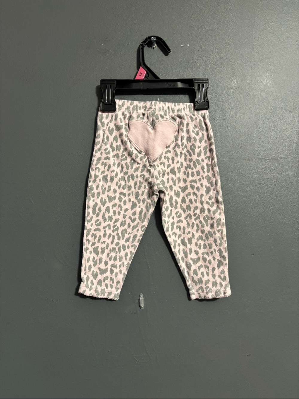 Carters girlhoodcore pink and grey retro western 100% cotton leggings girls 12m